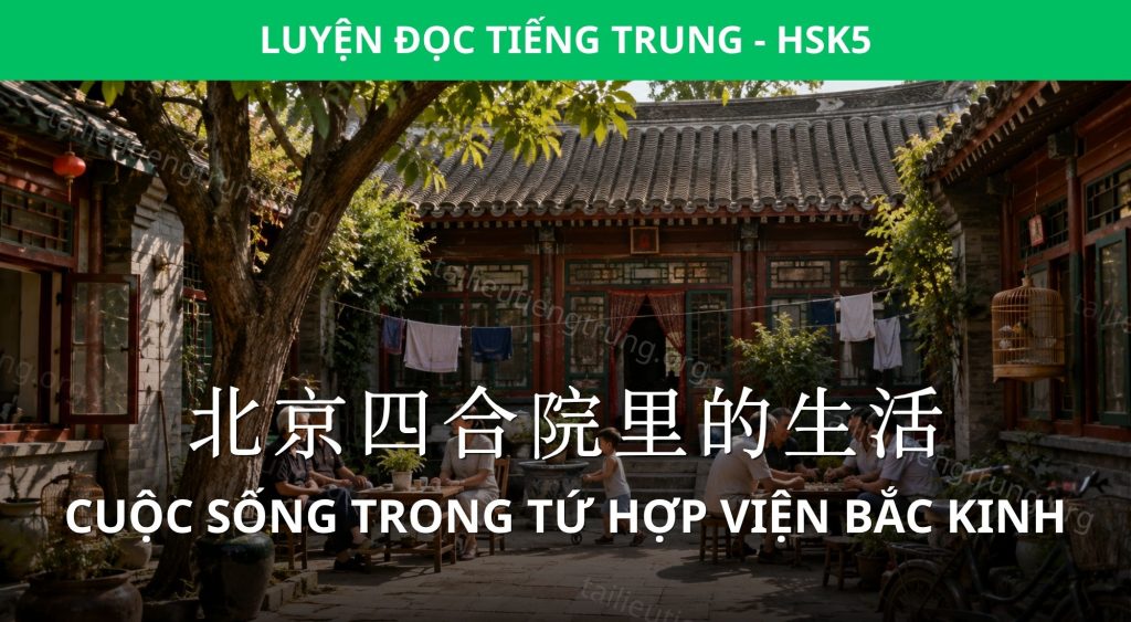 cuộc sống trong tứ hợp viện bắc kinh