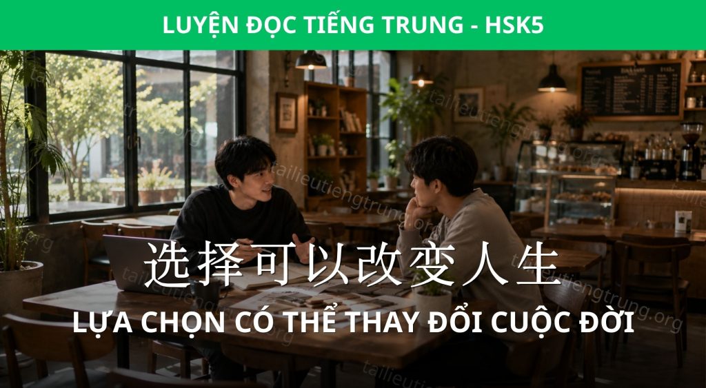 Hội thoại HSK 5: Lựa chọn có thể thay đổi cuộc đời 1 lựa chọn có thể thay đổi cuộc đời