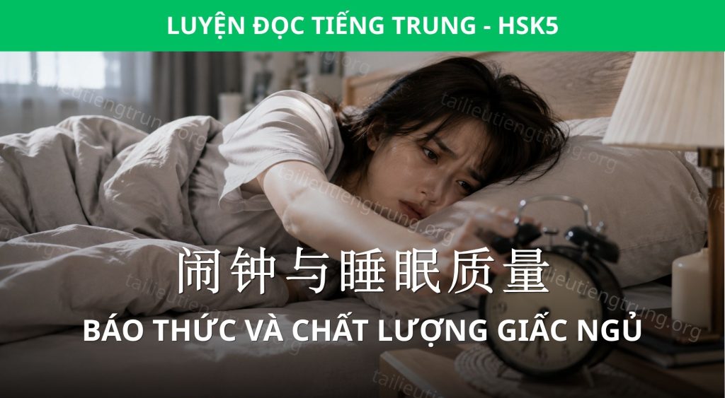 Hội thoại HSK 5: Báo thức và chất lượng giấc ngủ 1 báo thức và chất lượng giấc ngủ