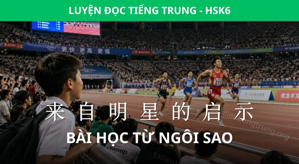 Luyện đọc HSK 6: Bài học từ ngôi sao 1 bài học từ ngôi sao