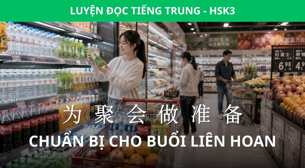 chuẩn bị cho buổi liên hoan
