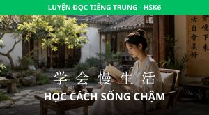 học cách sống chậm