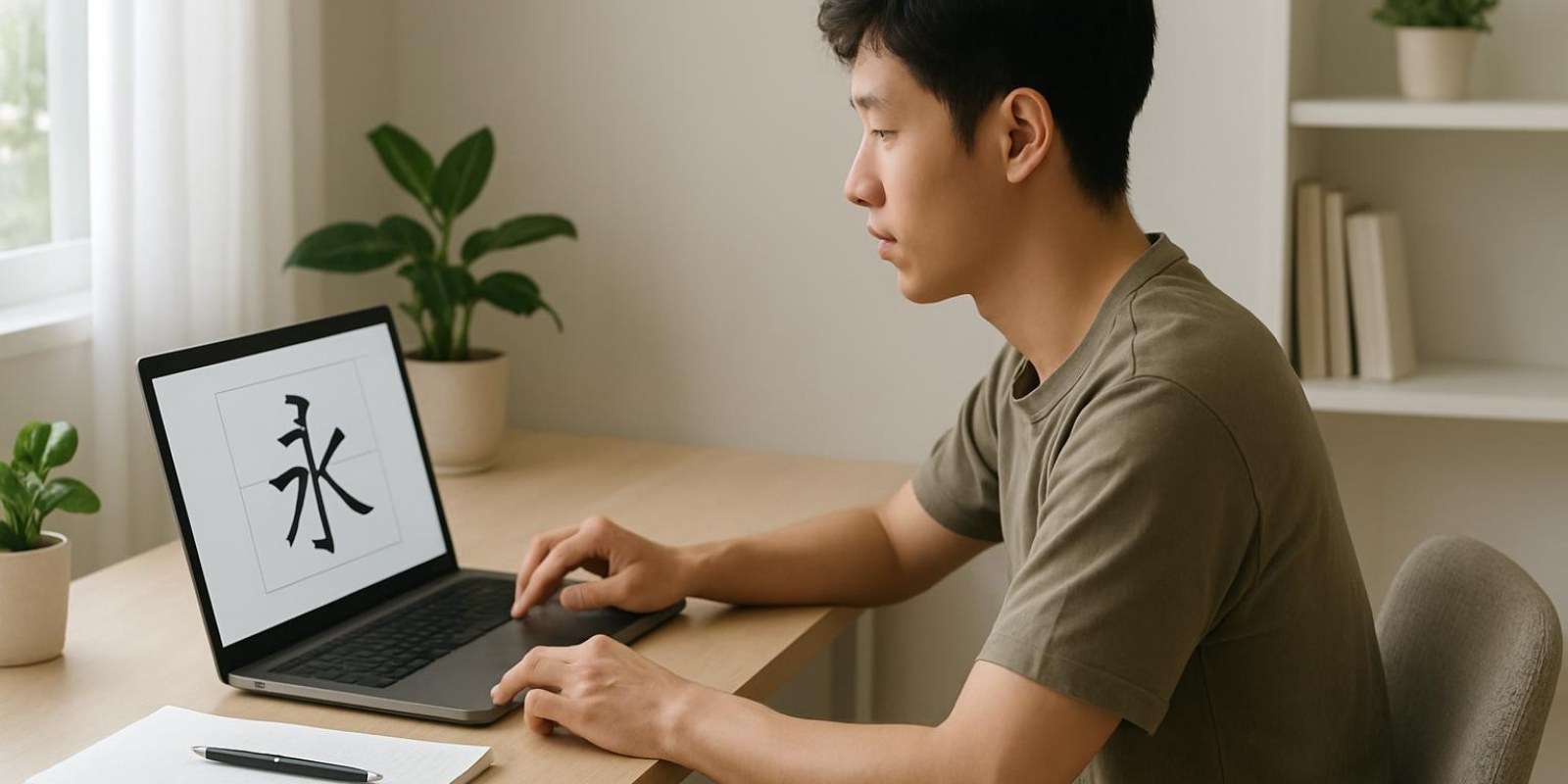 Quy tắc viết chữ Hán — Hướng dẫn luyện viết chữ Hán đúng và đẹp 3 Người học tra thứ tự nét chữ Hán trên máy tính